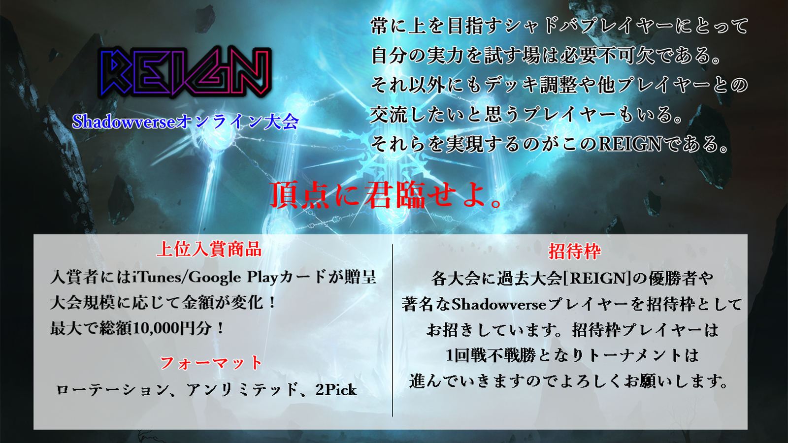 Shadowverse大会reign Vol 35 Bo1ローテーション Tonamel